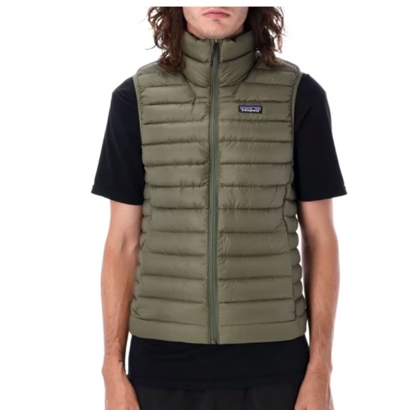 Patagonia Military Green Down Sweater Vest Small‎ New With Tags - Picture 1 of 5